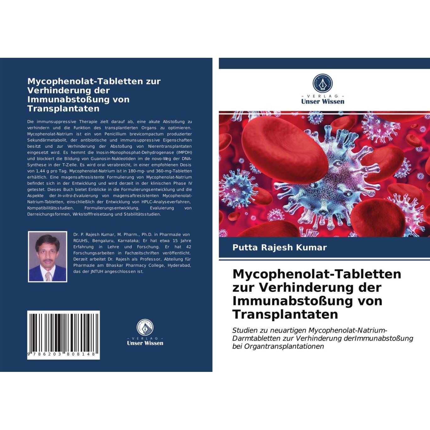 Mycophenolat-Tabletten zur Verhinderung der Immunabstossung von Transplantaten, Fachbücher von Putta Rajesh Kumar