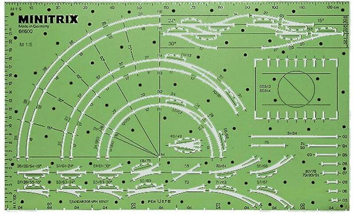 Märklin Minitrix-Gleisplan-Schablone (Spur N)
