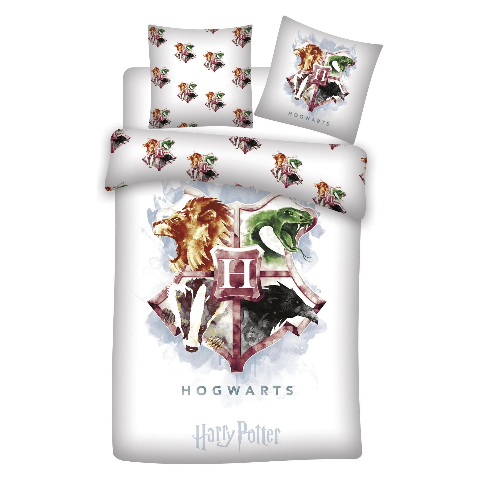 Halantex Biancheria Da Letto Harry Potter, Cotone 140x200 Cm, Copripiumino E Federa, Blu/oro, Doppio Lato, Ufficiale - 5