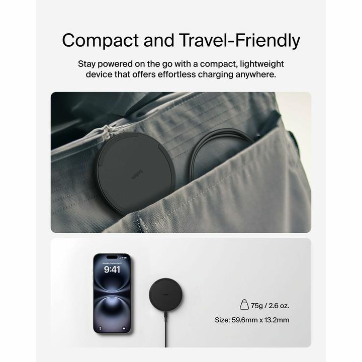 Produktbild Belkin BOOST Charge Ladepad 15W USB-C ohne Netzt.schw.WIA012hqBK (15 W, 1 Port)