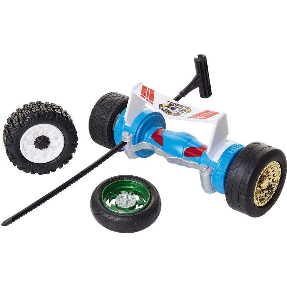 Jakks Pacific 4 Reifen + Turbo Launcher Fly Wheels Blau Für Jungen