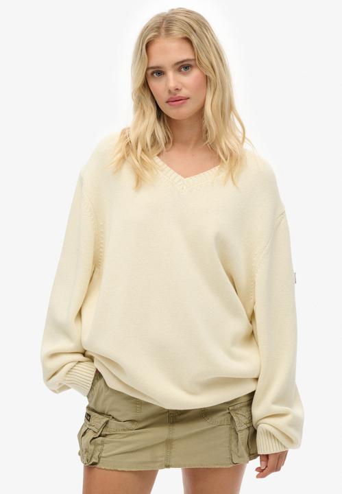 Produktbild Superdry Oversized Pullover mit V-Ausschnitt (XL)