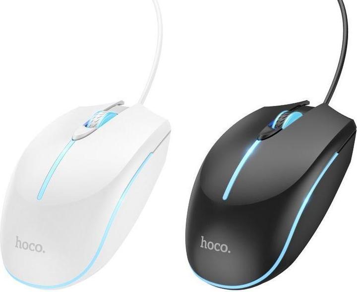 Actual product image Hoco Other Computer Accessory gaming wire USB A computer mouse 2400 dpi GM37 white (Cable)