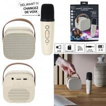 Actual product image Party karaoke design speaker and microphone