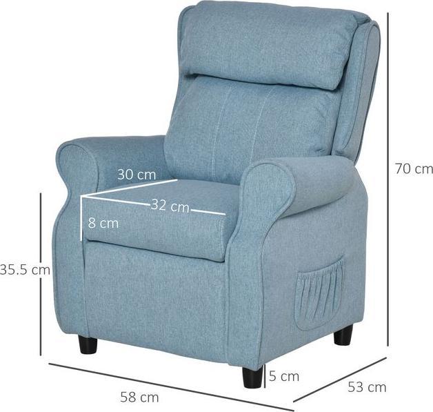 Actual product image Swisshandel24 Children's sofa Children's couch Children's armchair Chair Reclining sofa adjustable with footrest (Child armchair)
