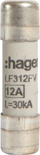 Produktbild Hager HAG LF312PV Sicherung PV 10x38mm 1000VDC 12A (12 A)