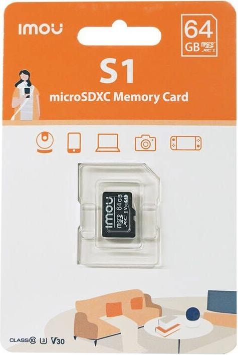 Productafbeelding Imou Geheugenkaart microSD (UHS-I, SDXC, 10/U3/V30, 95/38) (64 GB, microSD, U1, UHS-I)