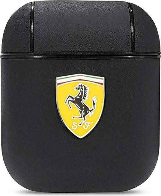 Image du produit Ferrari FESA2LEBK Couverture AirPods czarny/black Sur piste en cuir (Sac pour écouteurs)