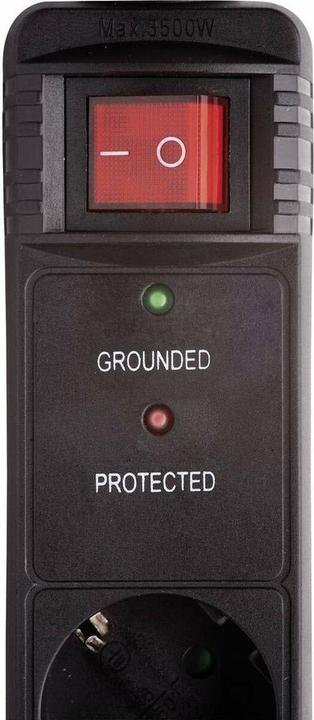 Produktbild Gembird SPG5-C-15, Überspannungsschutz Steckdosenleiste, AC (5x, CEE 7/3, 4.50 m)