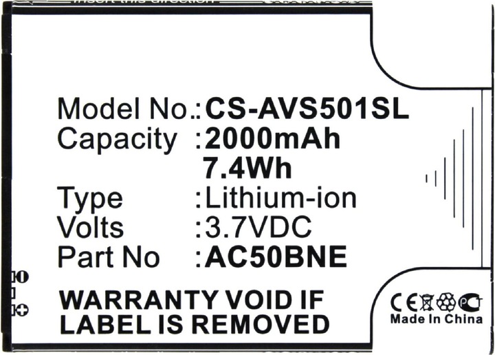 Produktbild AGI 37320 - Akku - Archos - 50B Neon - Schwarz - Lithium-Ion (Li-Ion) - 2000 mAh