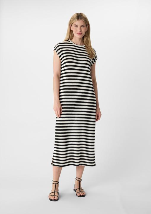Image du produit Comma Kleid Gestreiftes Midi-Kleid aus Strick-Jersey (34)