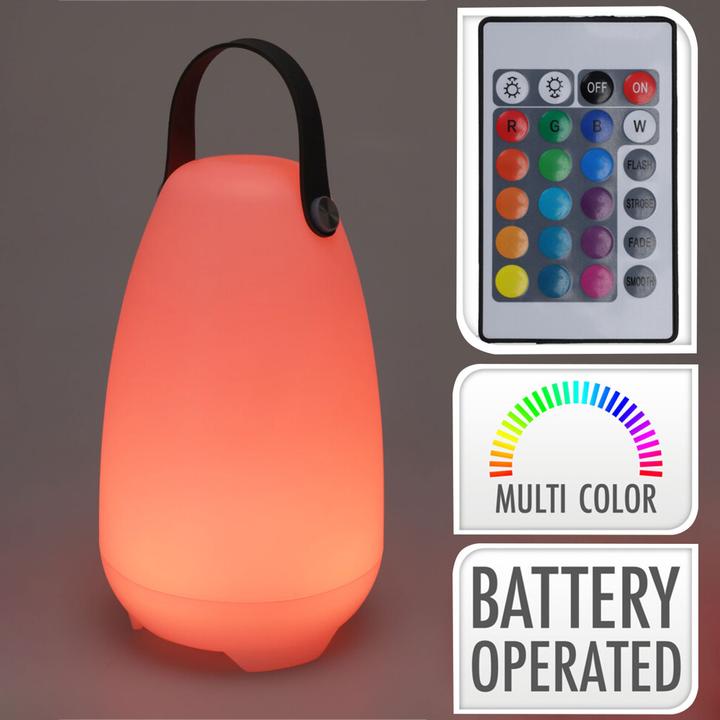 Produktbild ProGarden Akku Tischlampe, 4 Lichtmodi in weiss & 16 RGB-Farben