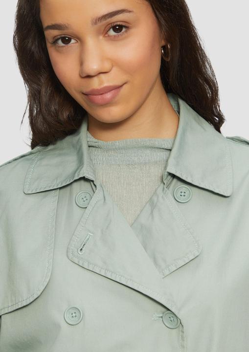 Produktbild S.Oliver Outdoor-Jacke Kurzer Trenchcoat aus Baumwolle mit Gürtel
