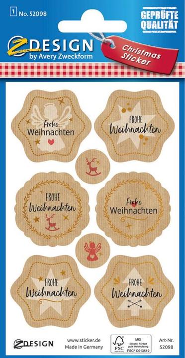 Produktbild Z-Design Weihnachtssticker (8 Sticker)