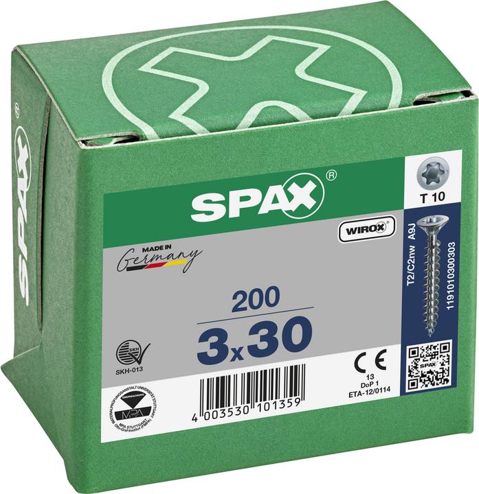 Actual product image Spax Countersunk Head Brake Pads T-Star Plus T10 Fully Threaded Wirox (200 Screws per piece)