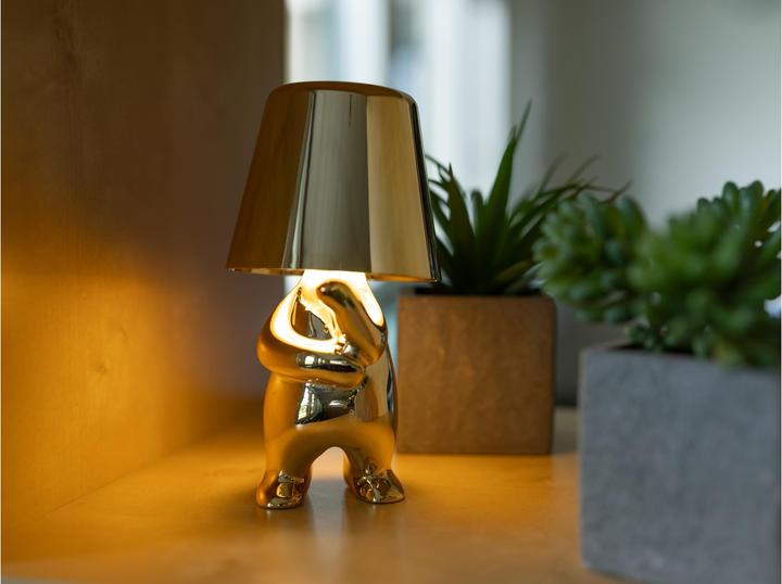 Produktbild Cocon Goldene Tischleuchte THINKER, Dimmbar: nicht dimmbar