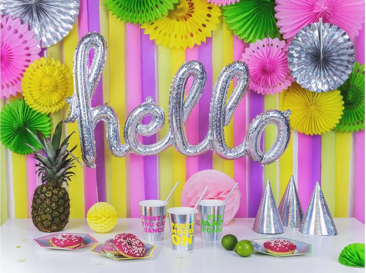 Productafbeelding Partydeco Feestmutsen Holografisch Veelkleurig, 16 x 10 cm, 20 stuks (20 Stuk)