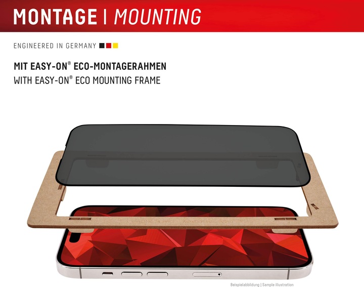 Produktbild Displex Privacy Glass, Privacy Full Cover Panzerglas (1 Stück, Apple iPhone 16 Pro Max)