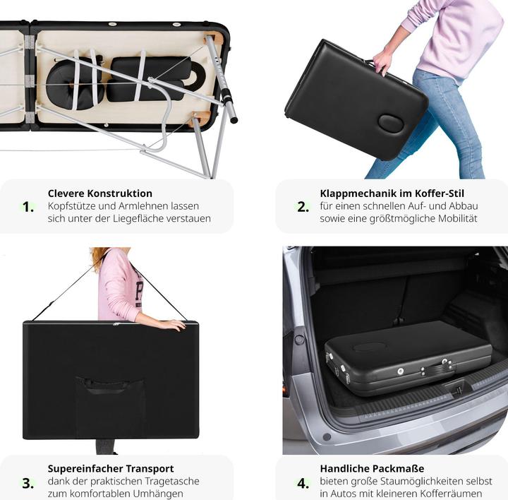 Actual product image tectake 2 zone massage table