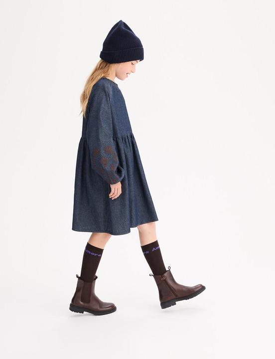 Produktbild La Redoute Collections Kleid mit langen Ärmeln aus leichtem Denim (128)