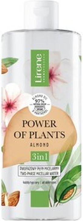 Produktbild Lirene Power Of Plants Two-Phase Micellar Liquid 3In1 For All Skin Types Almond 400Ml (Mizellenwasser, 400 ml)