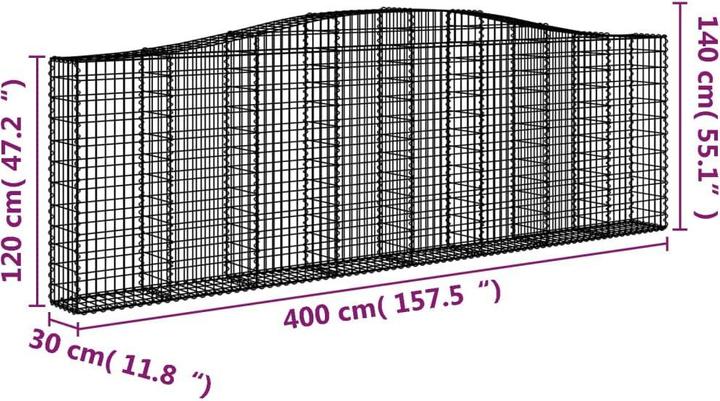 Produktbild vidaXL Gabionenkorb