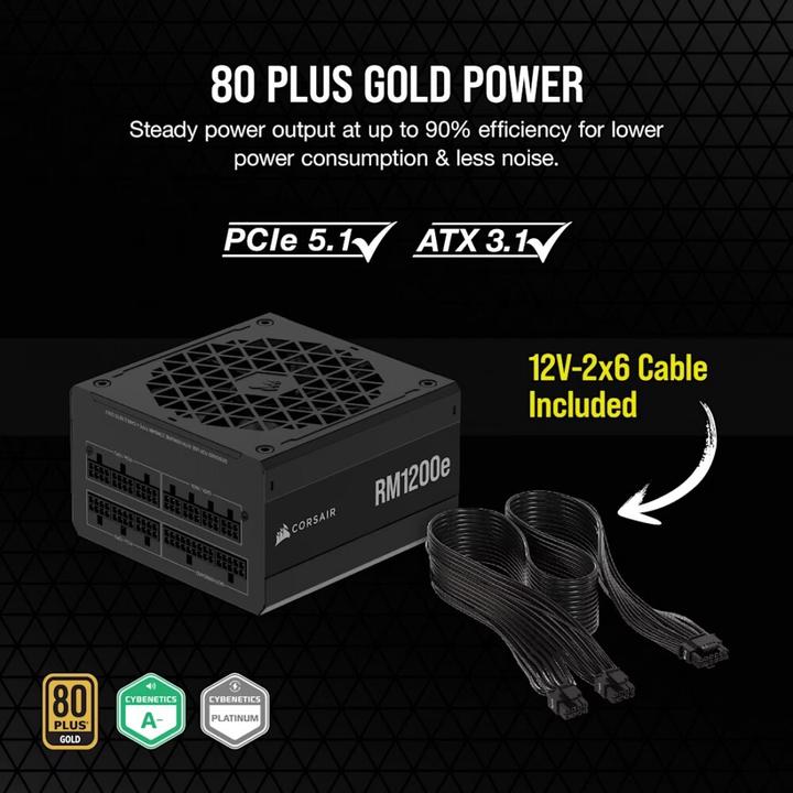 Image du produit Corsair PSU RMe 1200W 80+Gold FM ATX3.1 2025 (1200 W)