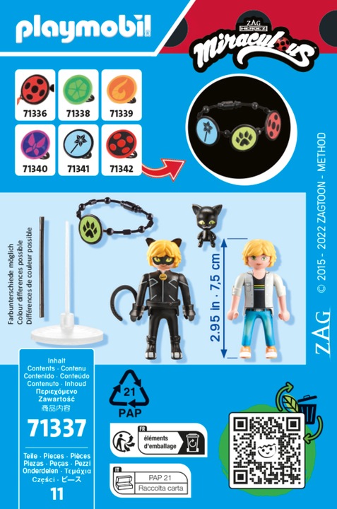 Produktbild Playmobil Adrien & Cat Noir (71337, Playmobil Miraculous)