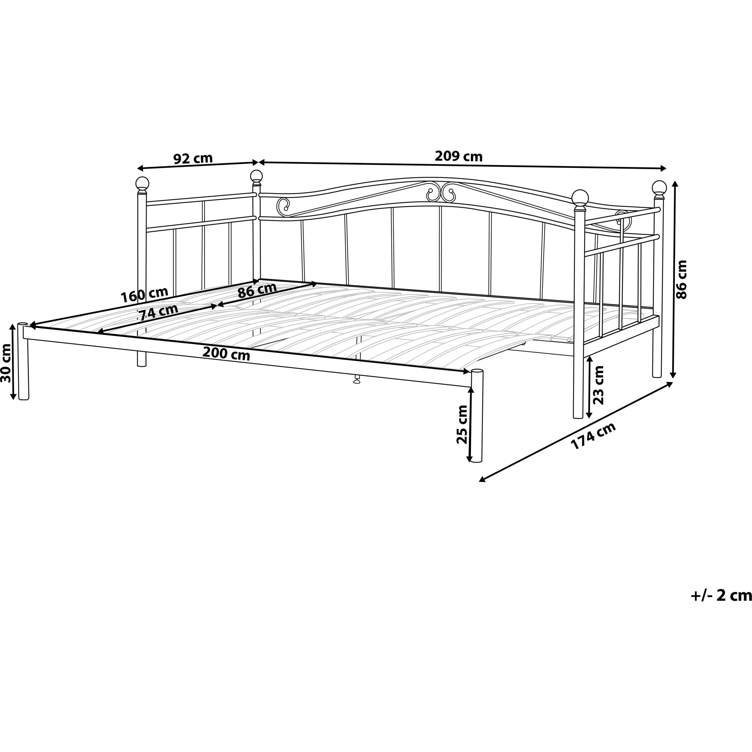 Thumbnail - Beliani, Bett, Tulle (80 x 200 cm)