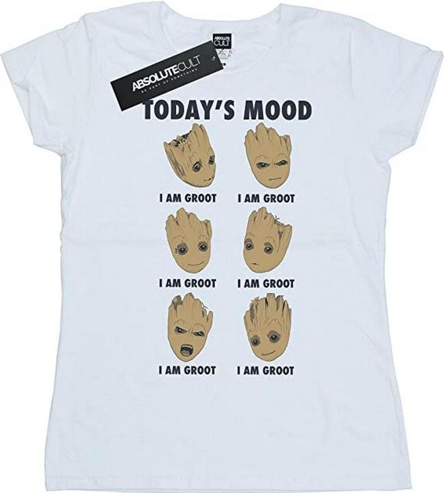 Produktbild Guardians of the Galaxy Womens/Ladies Today's Mood Baby Groot Cotton Boyfriend T-Shirt (XL)