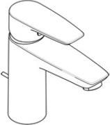 Productafbeelding Kludi GmbH & Co KG EHM Pure&Solid 100 wastafel met 115 mm uitsprong en chromen afvoergarnituur