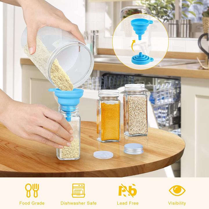Image du produit Mxtimwan Set de 24 verres à épices (Différentes épices, Herbes aromatiques)