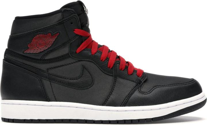 Jordan 1 Retro High Black Satin Gym Red