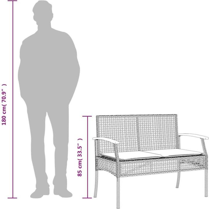 Image du produit vidaXL Ensemble salon de jardin 10 pièces avec coussins