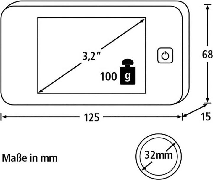 Actual product image Burg Wächter Electronic door viewer Door eGuard DG 8100 (Digital)