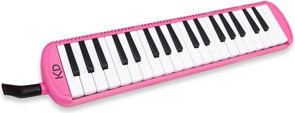 Actual product image keepdrum Melodica Pink 37 keys with bag and music booklet (German)