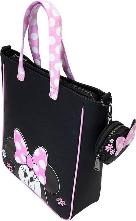 Actual product image Loungefly Disney by Crossbody with Coin Bag Minnie Floral Rock the Dots