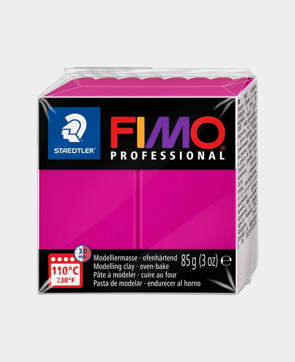 Actual product image Fimo professional 8004 oven-hardening modelling clay, #210 pure magenta