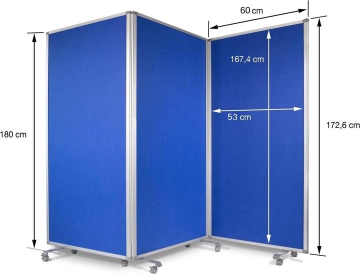 Actual product image Office Marshal Filz-Stellwand (180 x 35 x 180 cm)