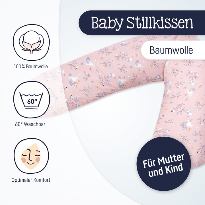 Actual product image Julius Zöllner Nursing pillow 190, Rosalie (76 cm)