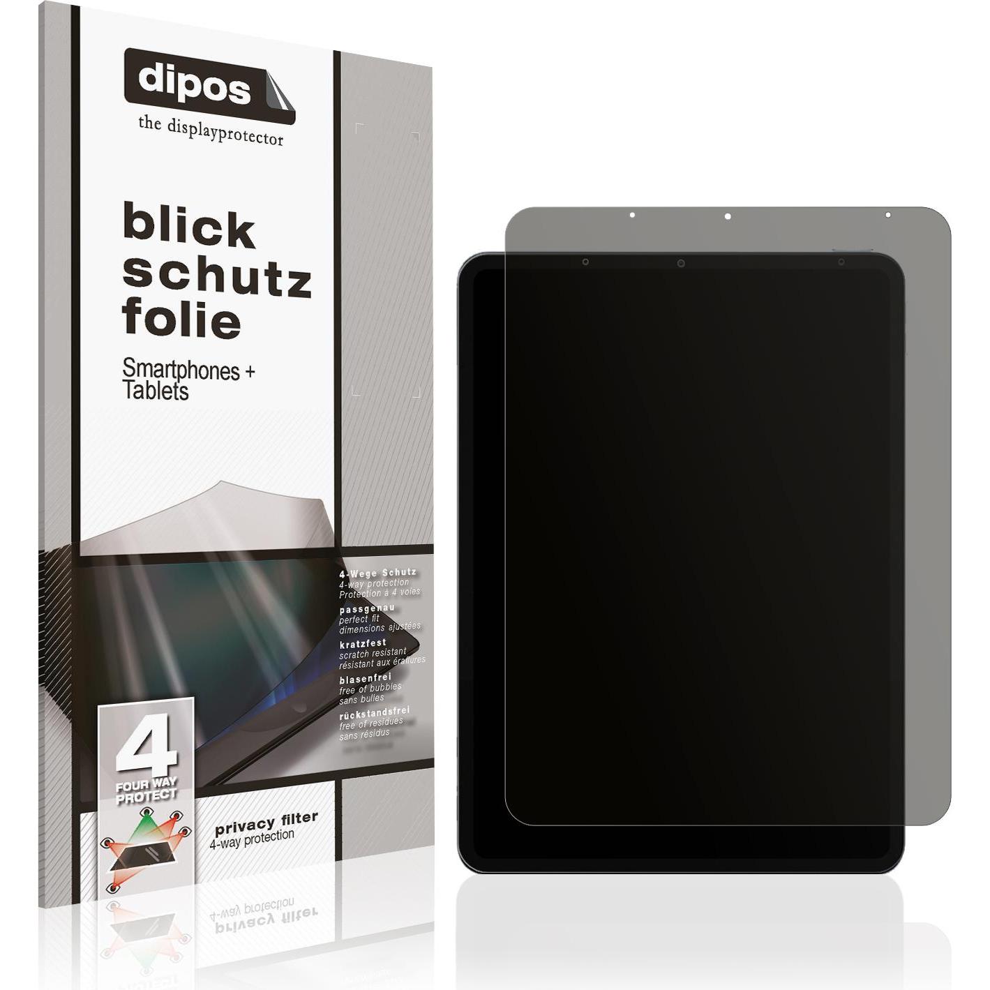 Dipos Blickschutzfolie 4-Way Privacy (1 Stück, IPad Air (2022)), Tablet Schutzfolie