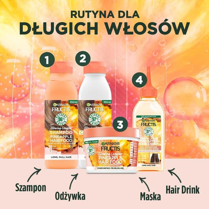 Produktbild Garnier Hair Food Shampoo For Matte Hair Pineapple 350Ml (350 ml)