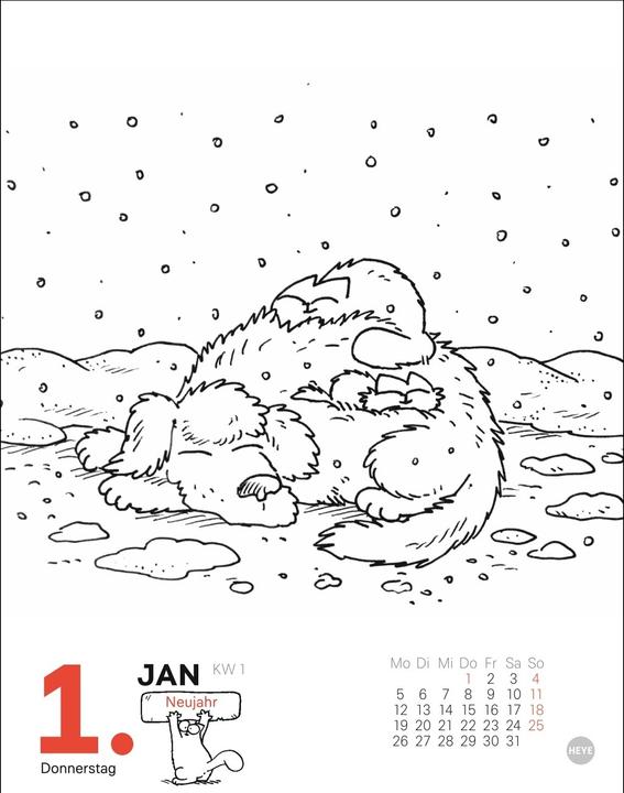 Produktbild Simons Katze Tagesabreisskalender 2026 (11 x 14 cm, Harter Einband, Deutsch)