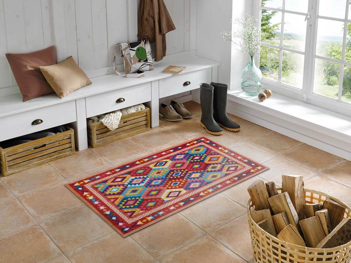 Actual product image Wash + Dry Carpet Santa Fe, Red 70 mm x 120 cm (70 x 120 cm)