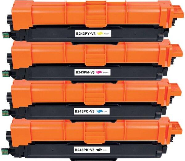 Immagine prodotto Büroring New Build Toner, Multipack, ersetzt Brother TN-243CMYK, ca. 4 x 1.000 Seiten, BK/C/M/Y