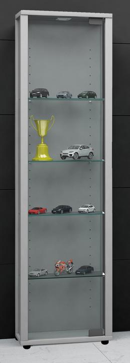 Produktbild VCM Sammel Stand Vitrine Holz Glas Edana Mini (33 x 18 x 115 cm)