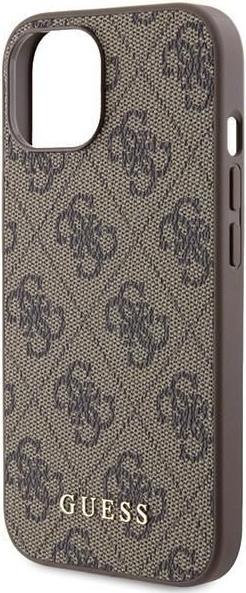 Produktbild Guess GUHCP15SG4GFBR iPhone 15 6.1" brązowy/brown hard case 4G Metal Gold Logo (Apple iPhone 15)
