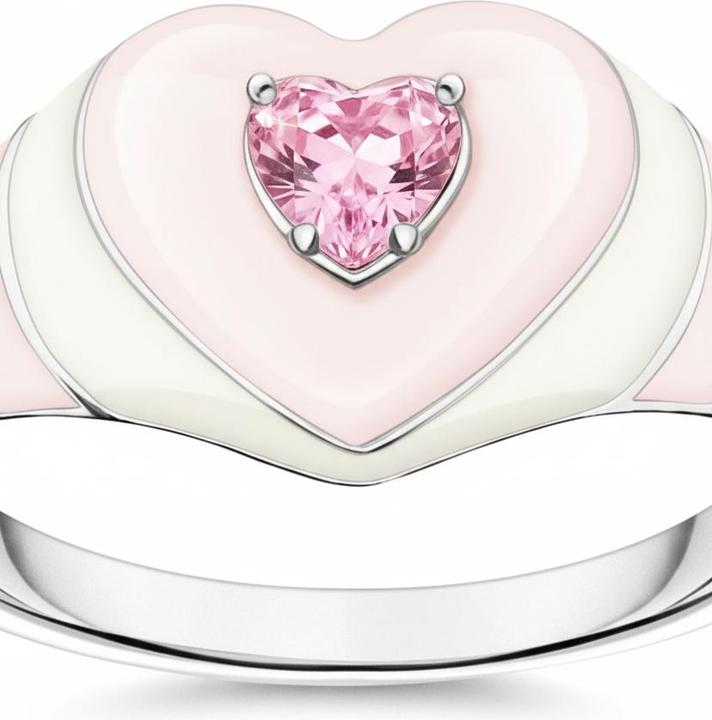 Produktbild Thomas Sabo Ring Herz mit Pinkem Stein Silber (50, 925 Silber)