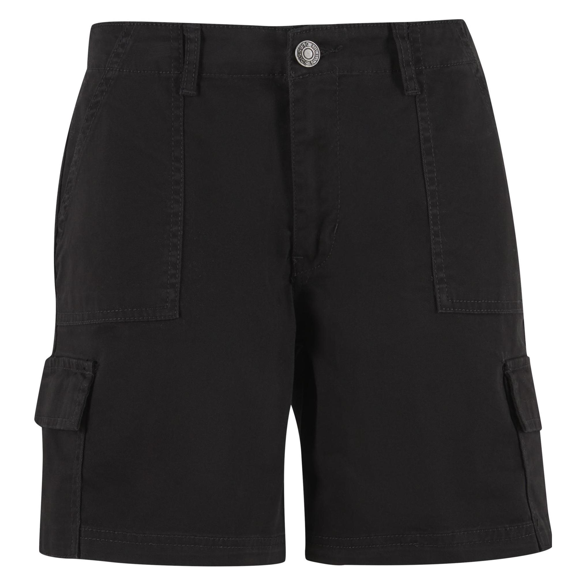 Urban Classics, Damen, Shorts, Ladies Cotton Cargo Shorts - 192957, Schwarz, (29)