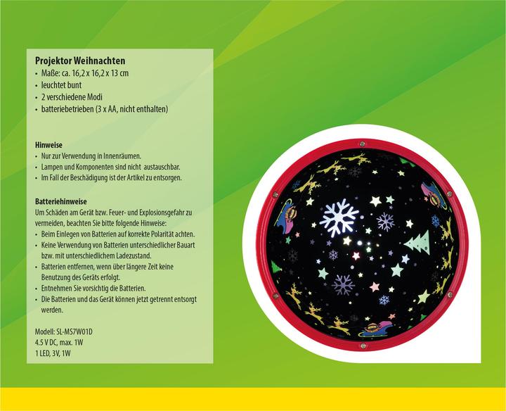 Image du produit Idena Projecteur LED Noël 16,2x16,2x13cm